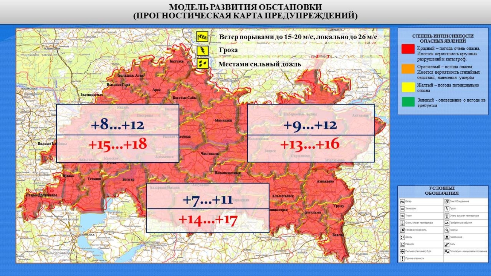 Карта гроз и осадков казань