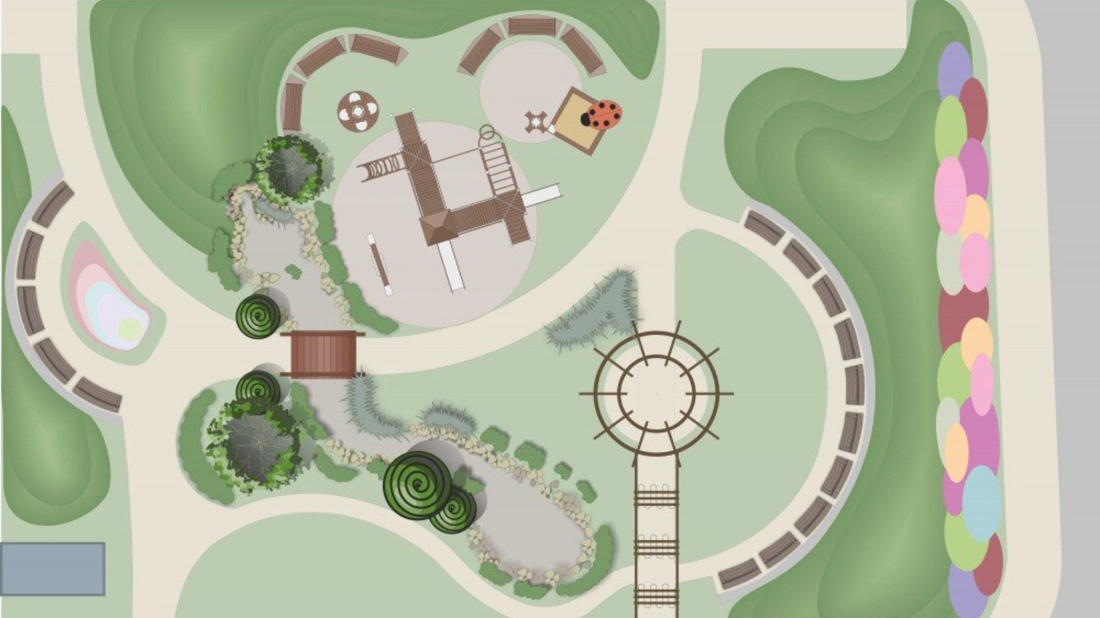 Детская площадка план сверху