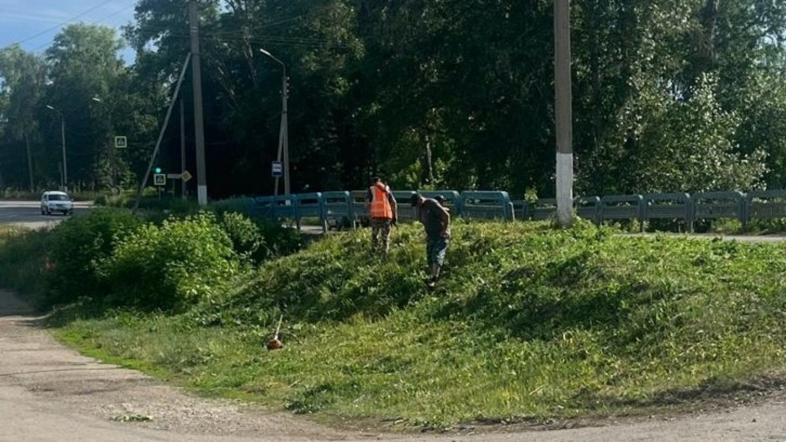 На городских улицах организована работа по покосу травы | 20.06.2024 |  Бугульма - БезФормата