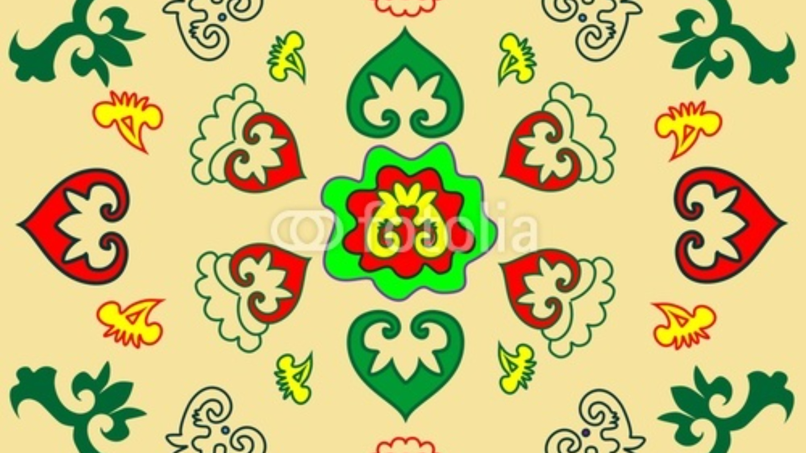 Татарский орнамент цветной
