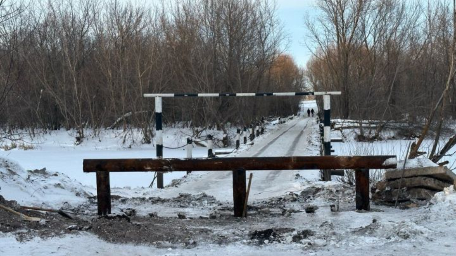 Рукотворный мост Уруссу-Октябрьский закрыт | 19.01.2024 | Уруссу -  БезФормата