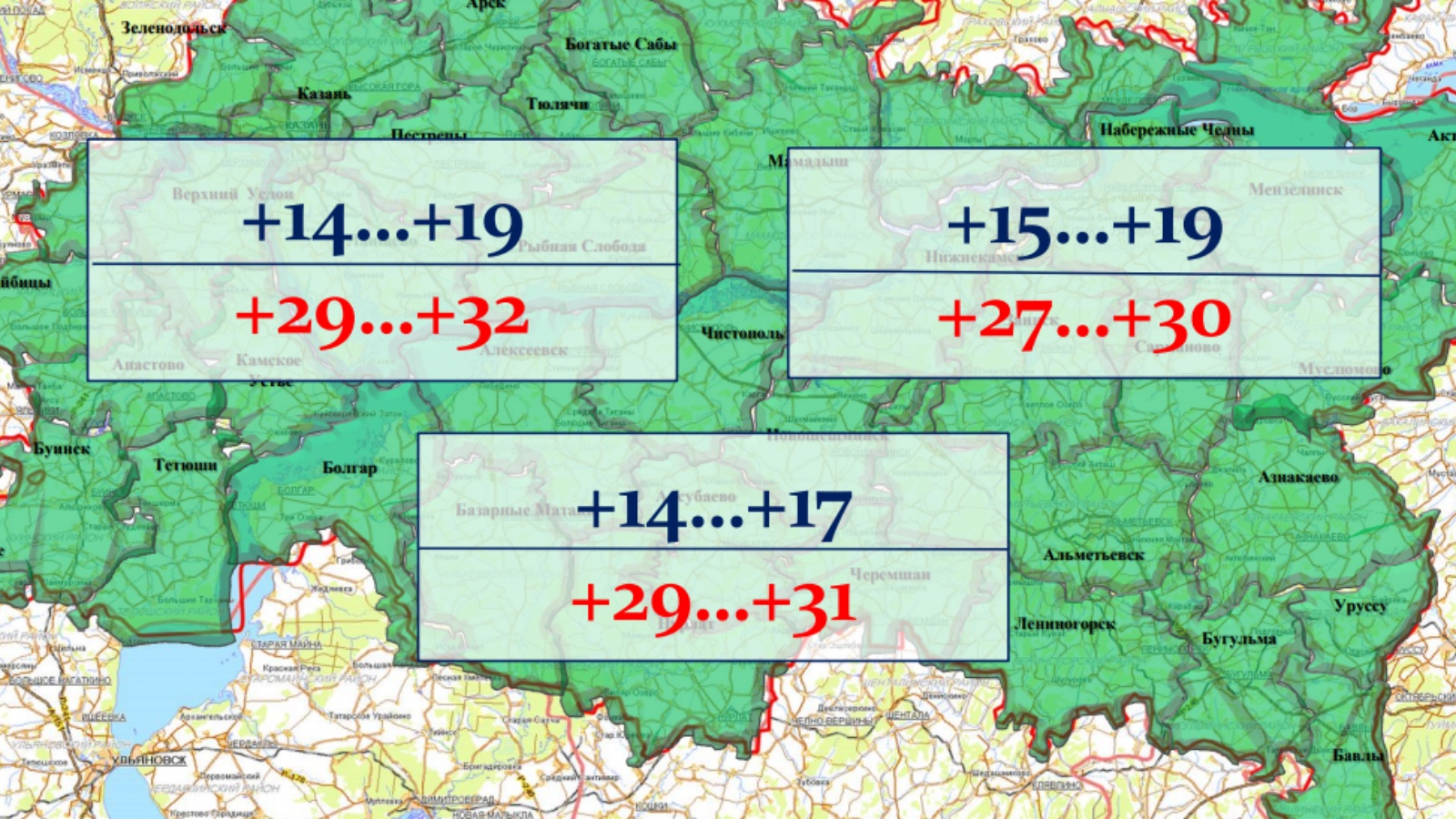 Погода Казань реальная карта.