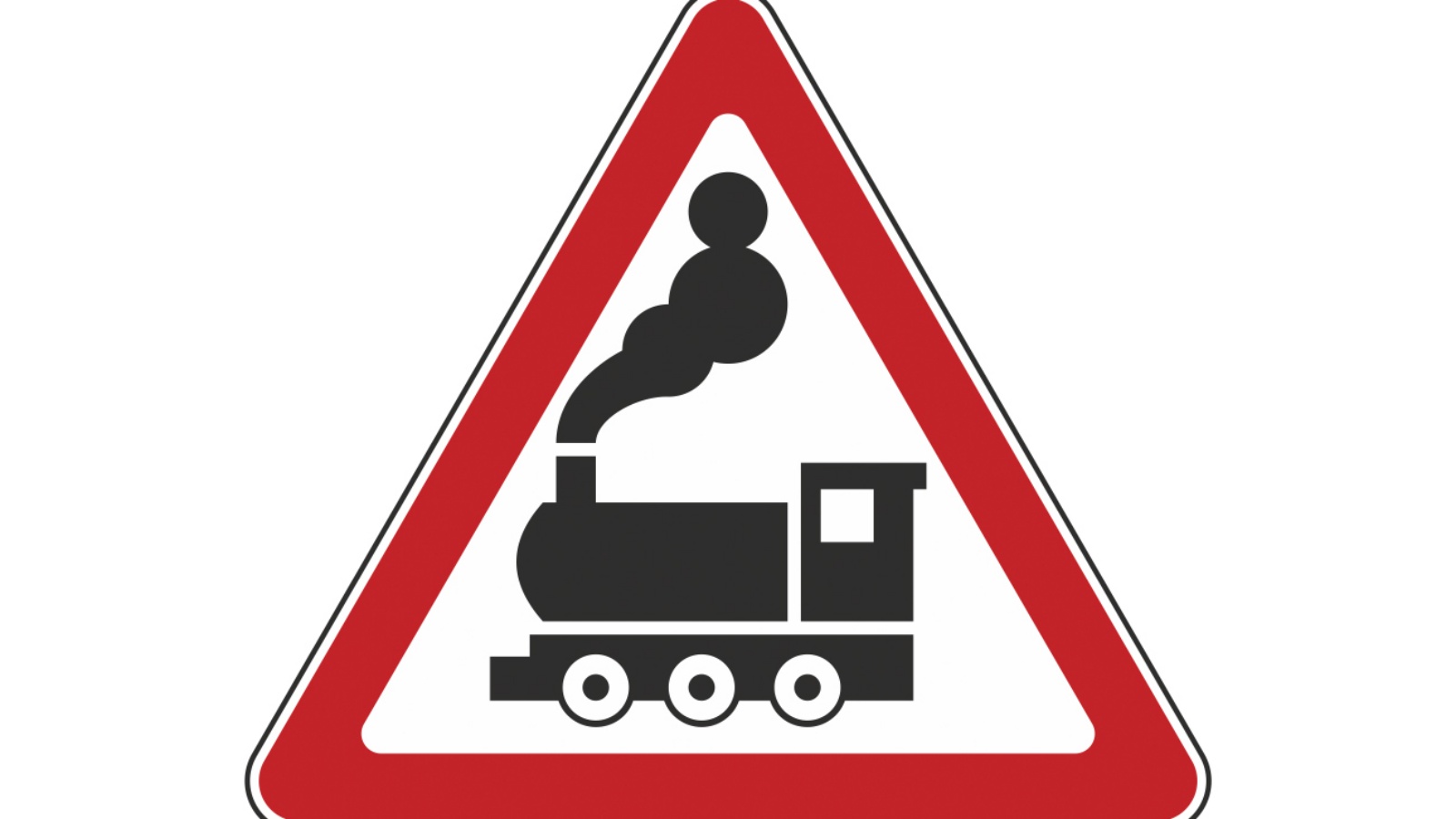 Знак железная дорога со шлагбаумом
