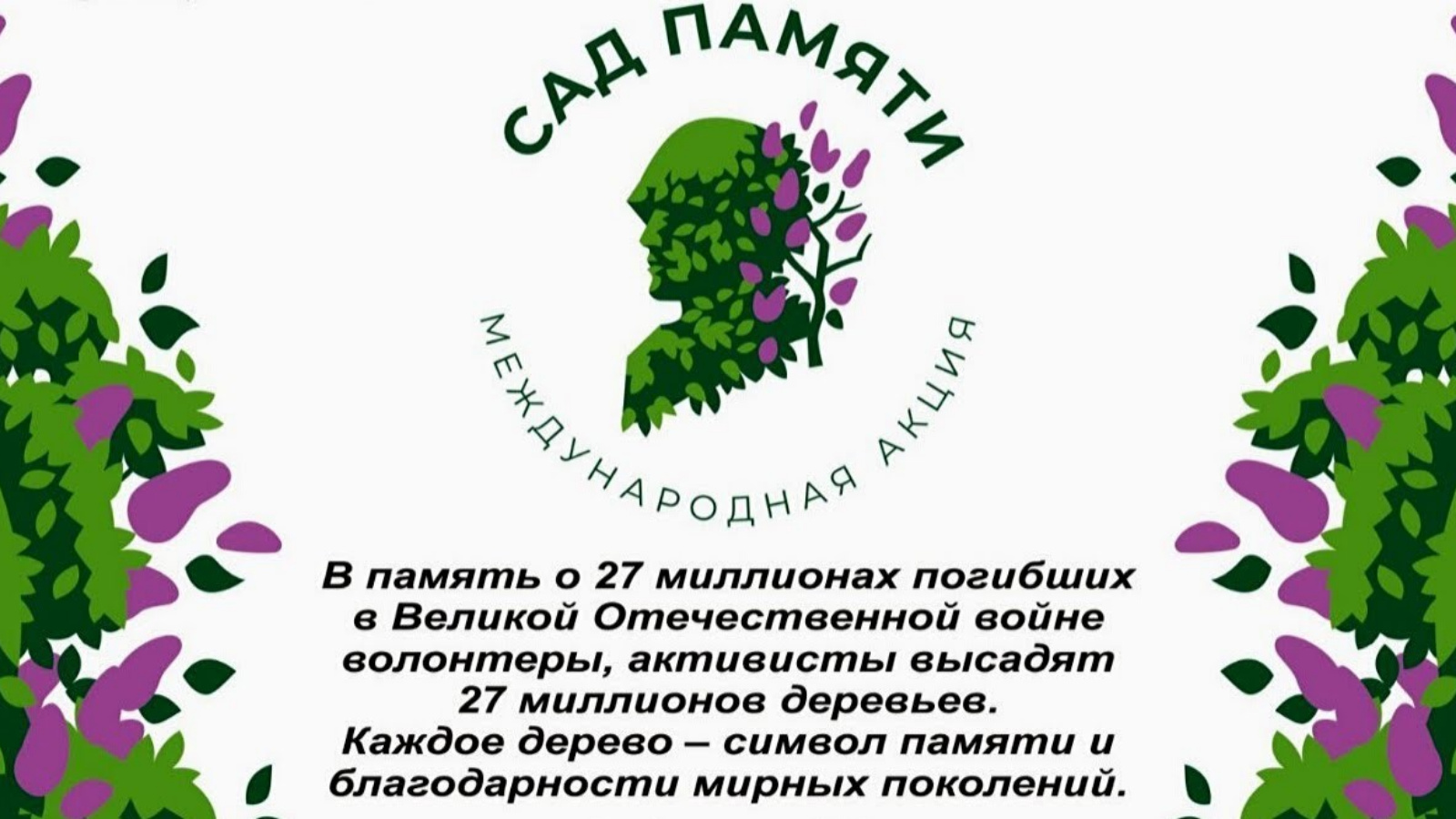 Картинка сад памяти международная акция