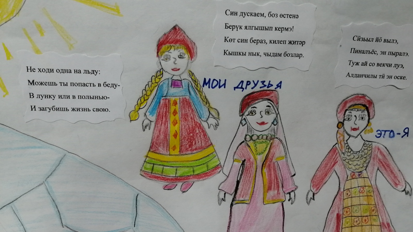 Рисунок на день России в школу для срисовки
