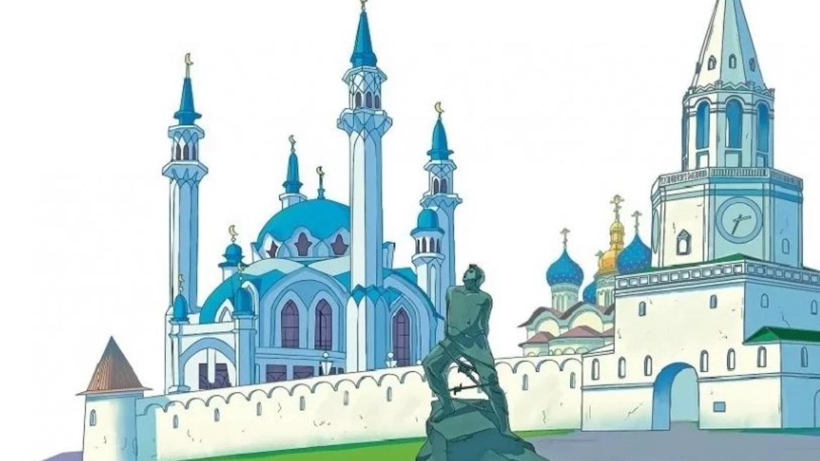 Казань Кремль кул Шариф Сююмбике рисунок