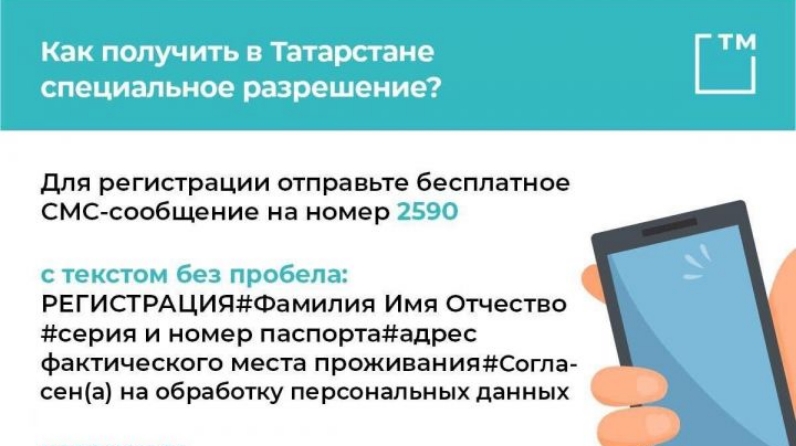 Как получить специальное. Разрешение на передвижение по Татарстану. SMS получение. Регистрации 2590. Государственный пропуск Татарстана.